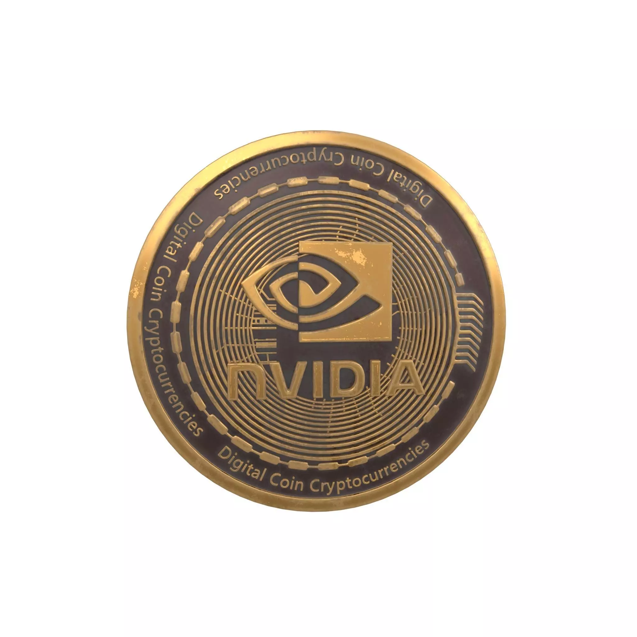 Nvidia Coin v1 002 Low-poly 3D model_0