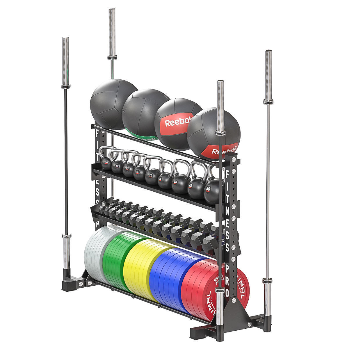Weight storage rack 3D model_2