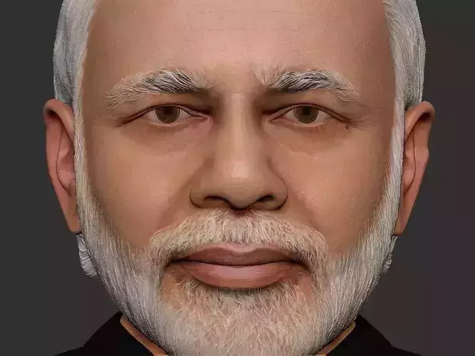Narendra Modi Bust Gray 3D print model