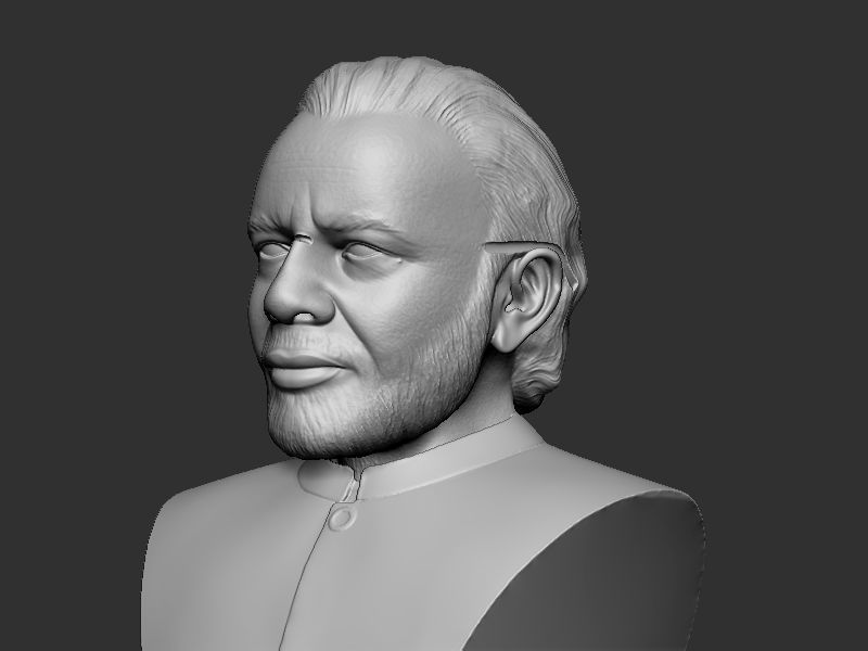 Narendra Modi Bust Gray 3D print model_21