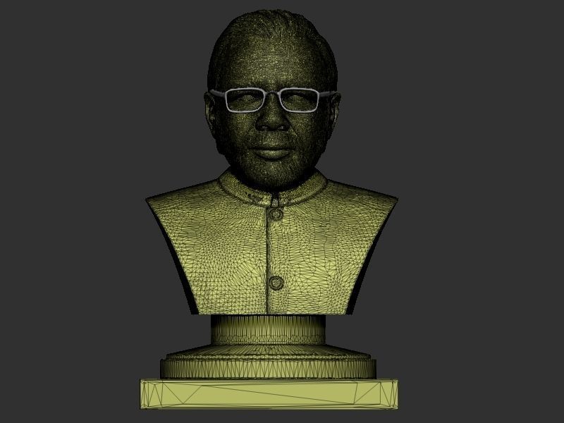 Narendra Modi Bust Gray 3D print model_27