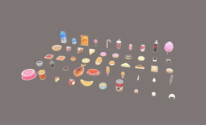 Low Poly Food Pack 3 Low-poly 3D model 4