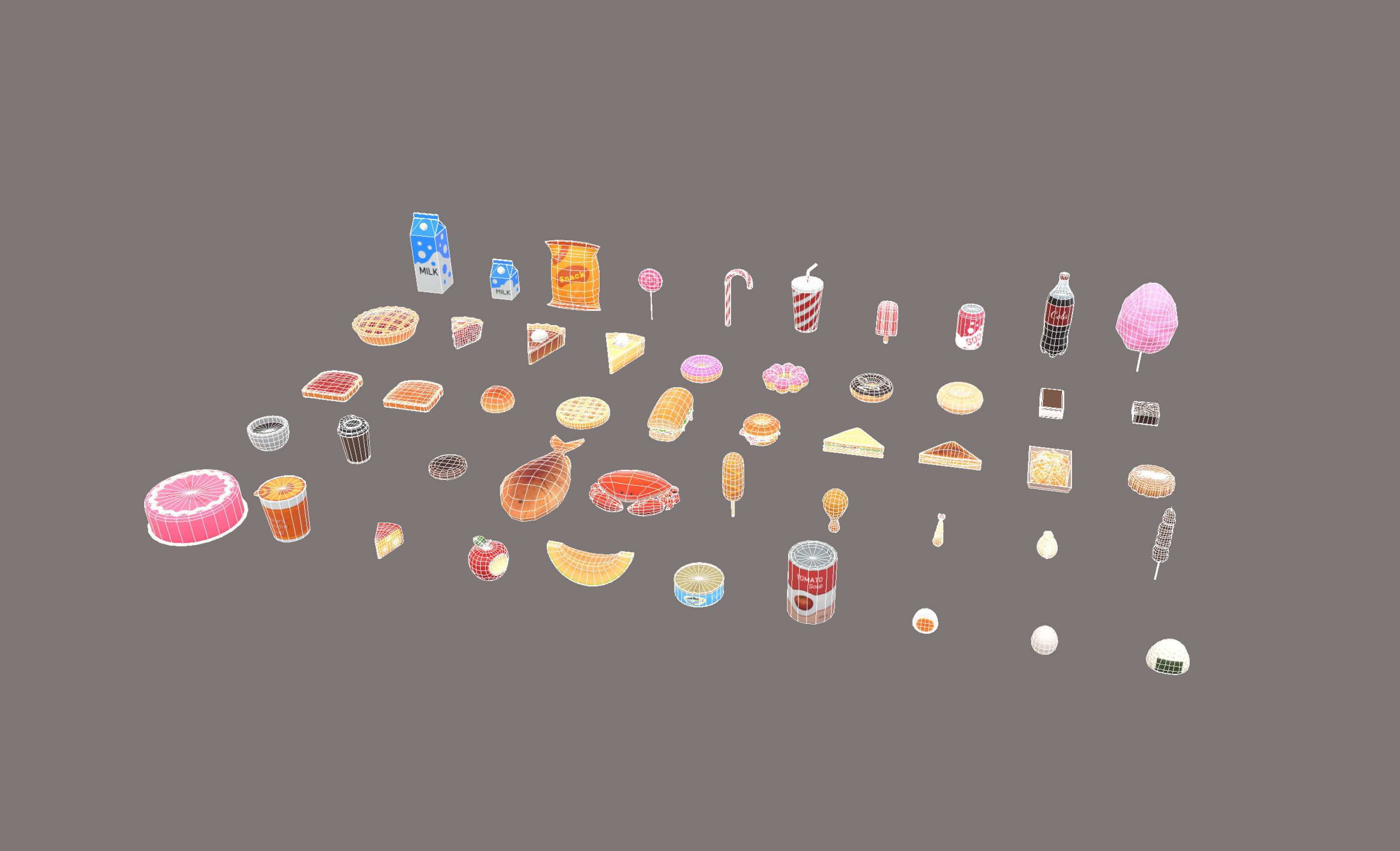 Low Poly Food Pack 3 Low-poly 3D model_4