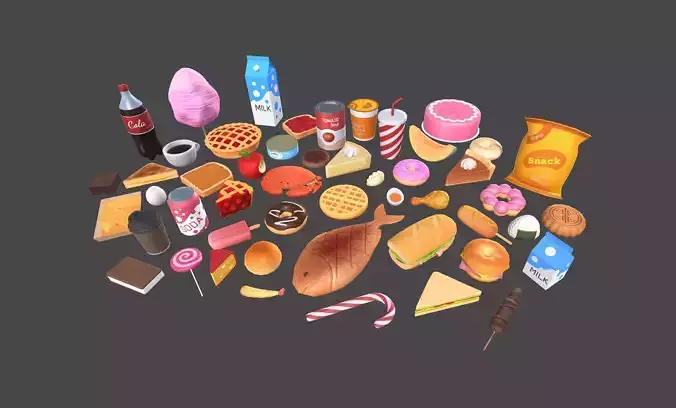 Low Poly Food Pack 3 Low-poly 3D model