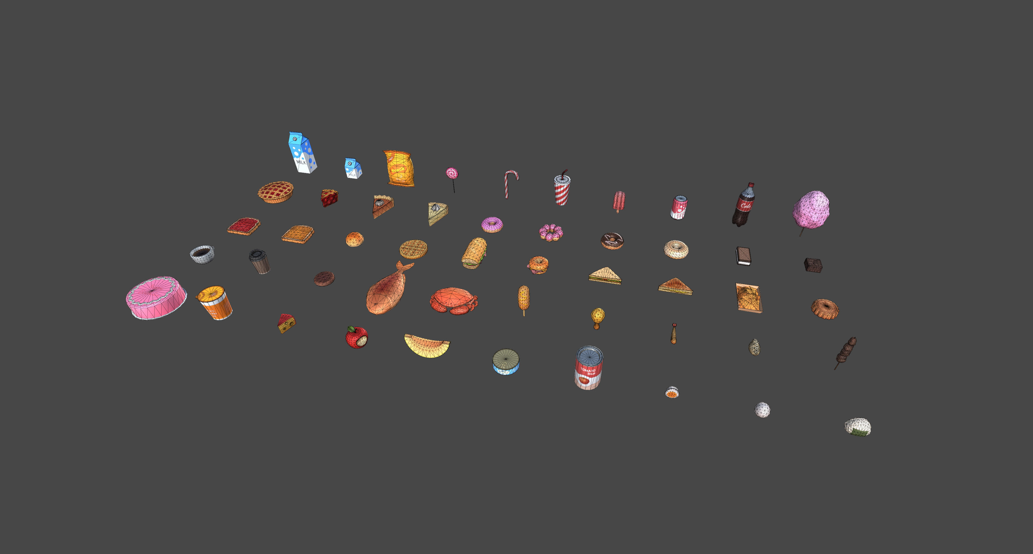 Low Poly Food Pack 3 Low-poly 3D model_6