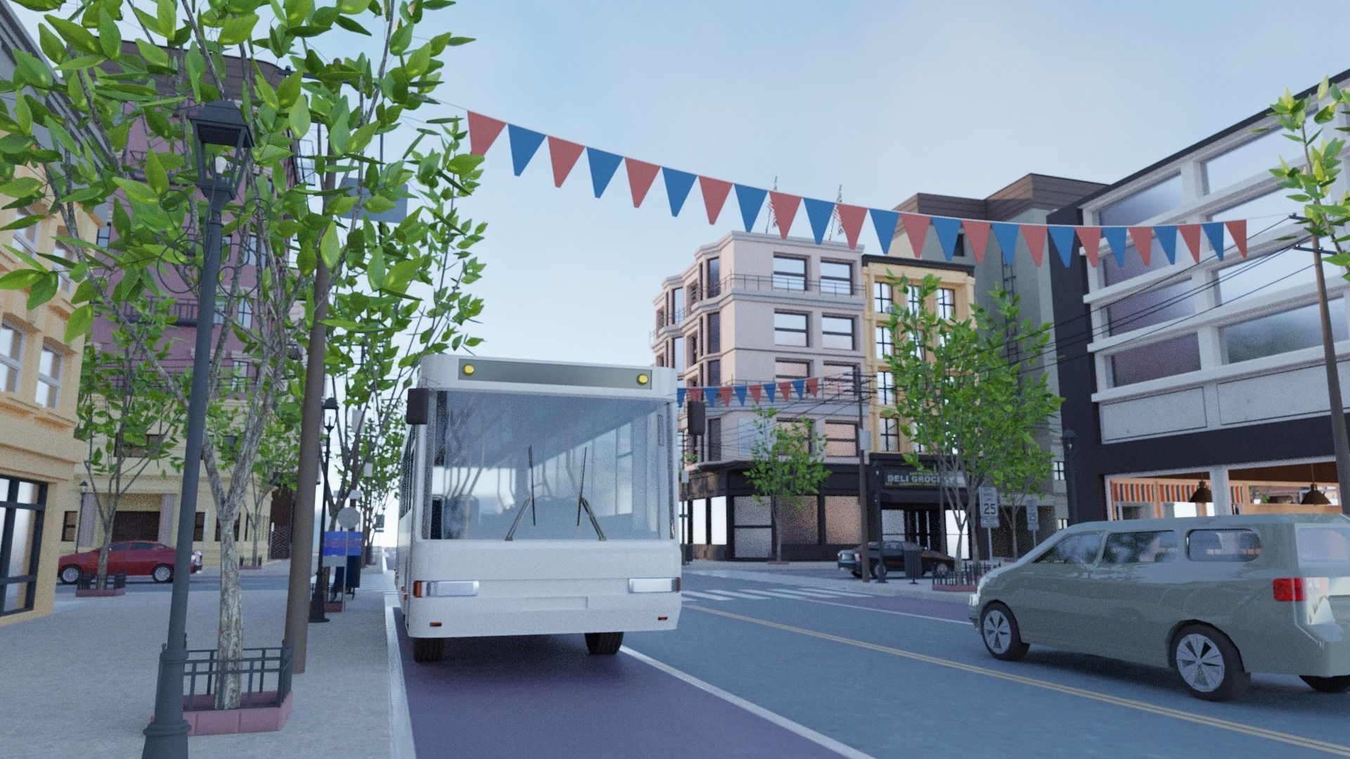 Coffee shop in New York Low-poly 3D model_11