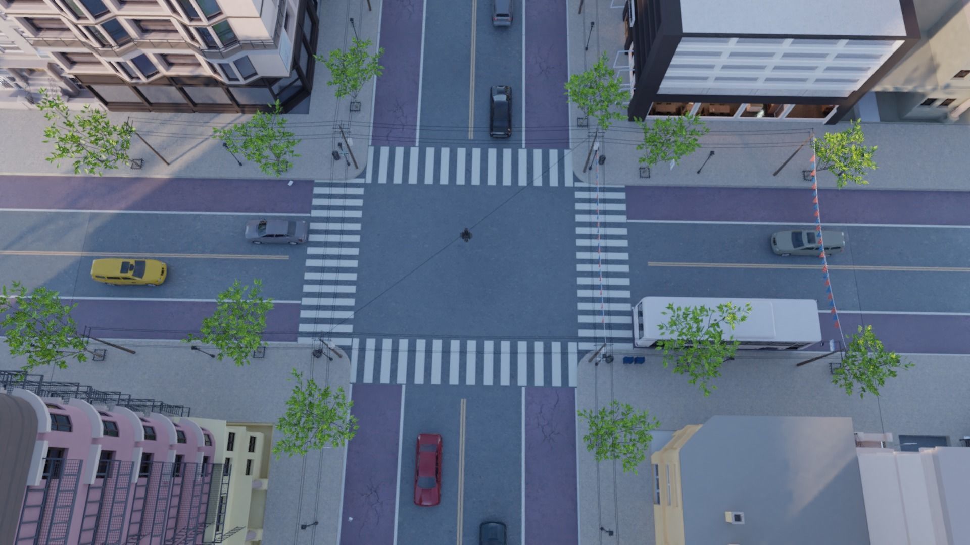 Coffee shop in New York Low-poly 3D model_14