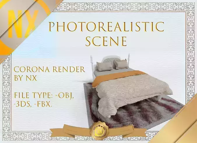 Bed1 3ds max  Corona render by NX