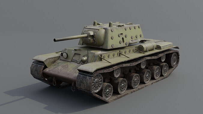 KV-1E Heavy Tank Low-poly 3D model