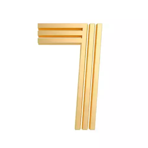 Metal line countdown anniversary number 7