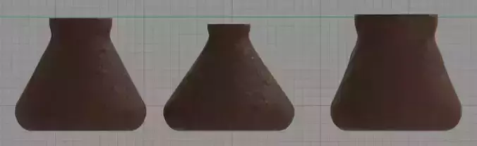 Pottery set of three pots