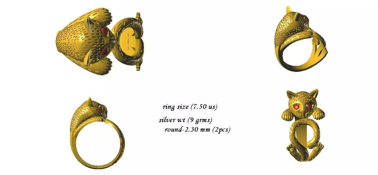 Cat Ring 3D print model