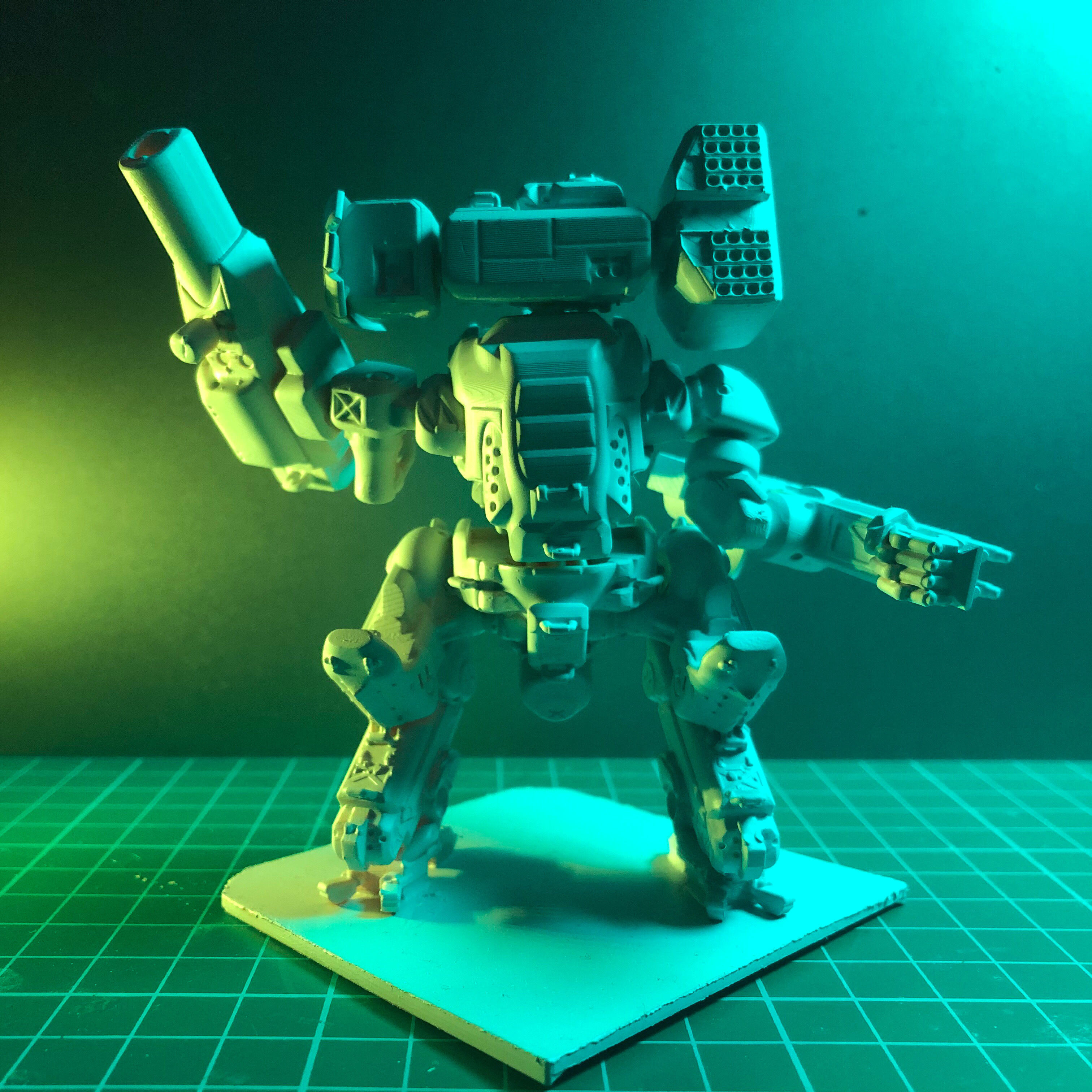 Puma Heavy Mech Pose and glue figure 3D print model_2