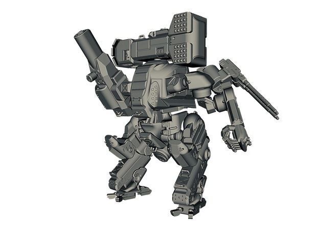 Puma Heavy Mech Pose and glue figure 3D print model_16