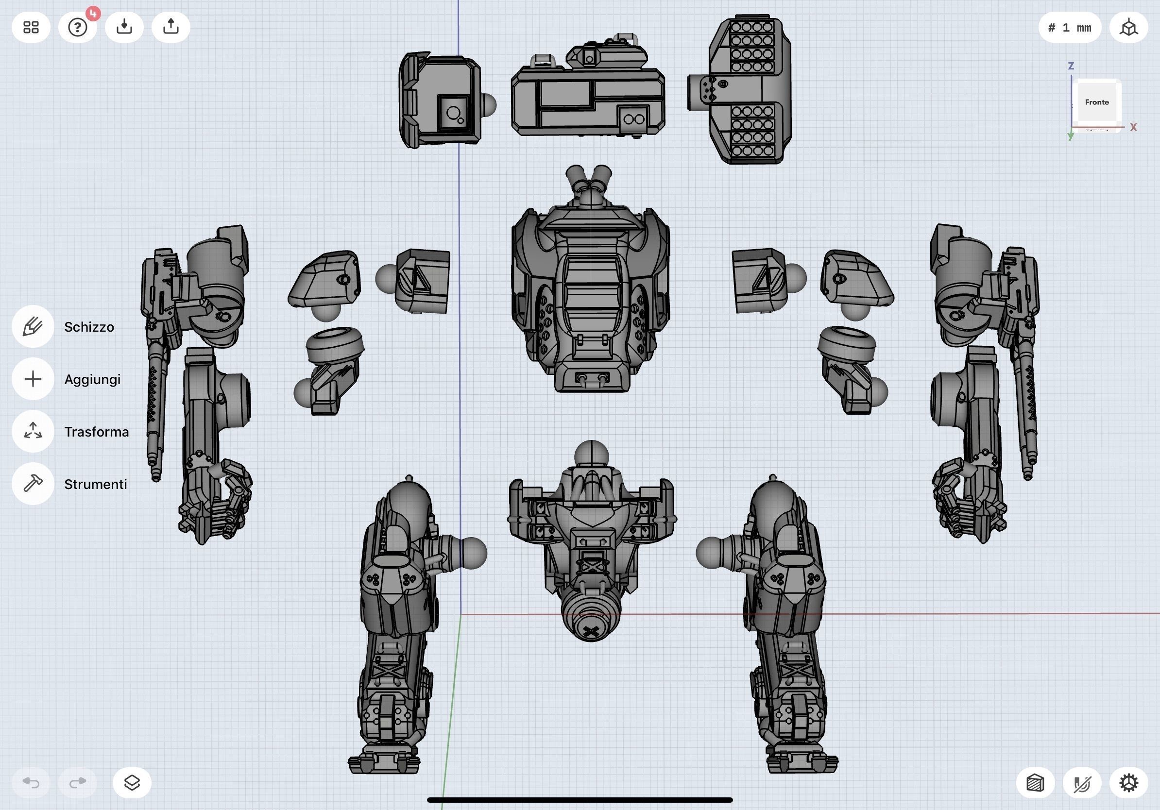 Puma Heavy Mech Pose and glue figure 3D print model_3