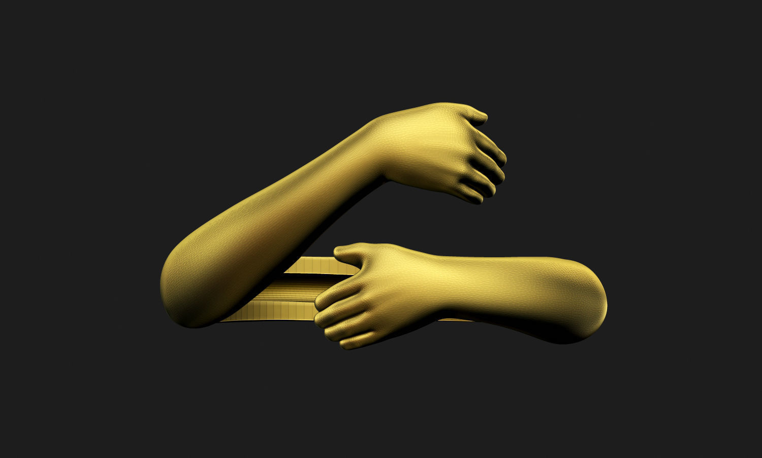 Hug Ring 3D print model_1