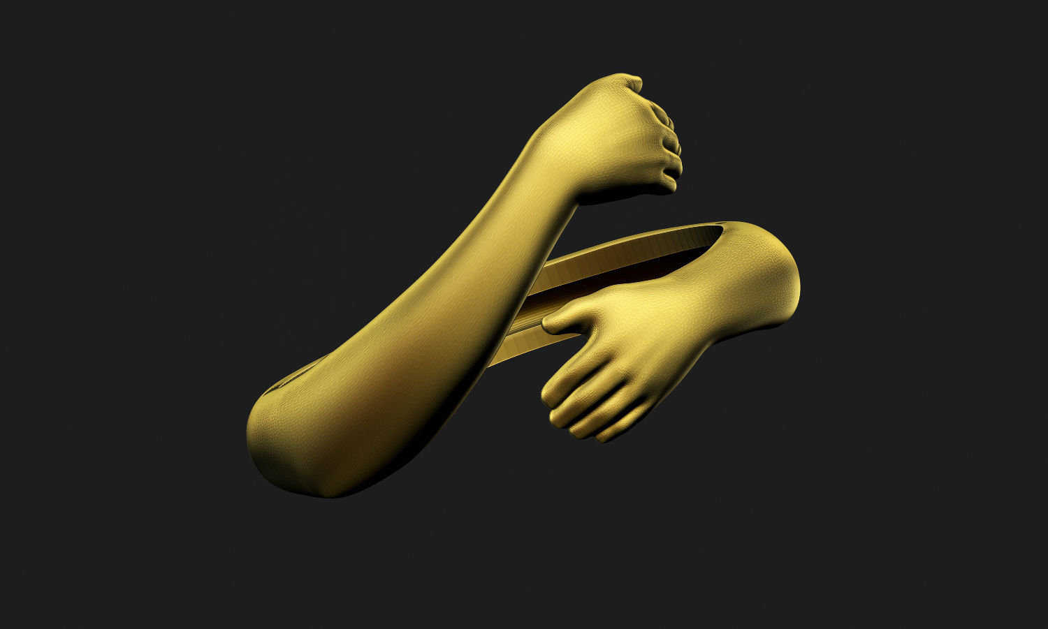 Hug Ring 3D print model_7
