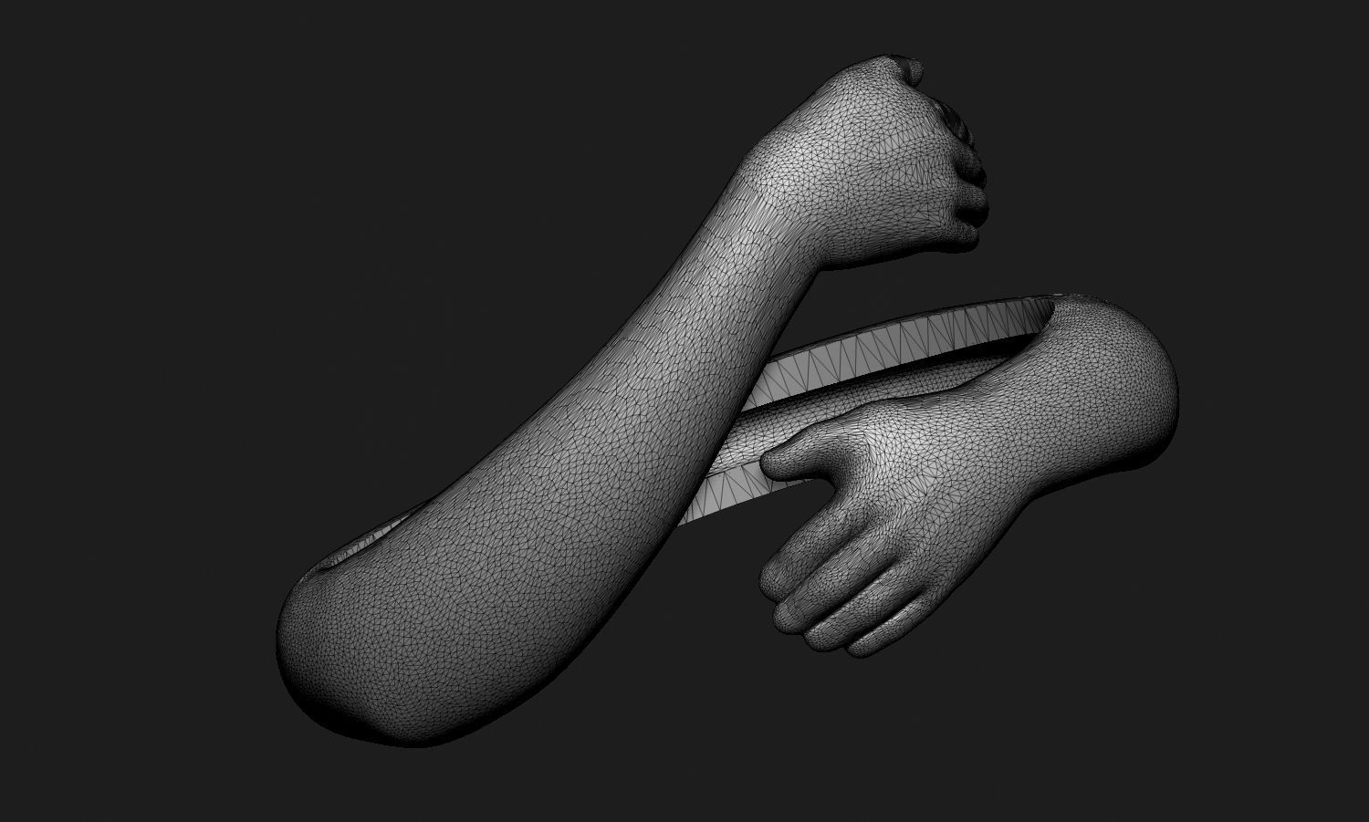 Hug Ring 3D print model_8