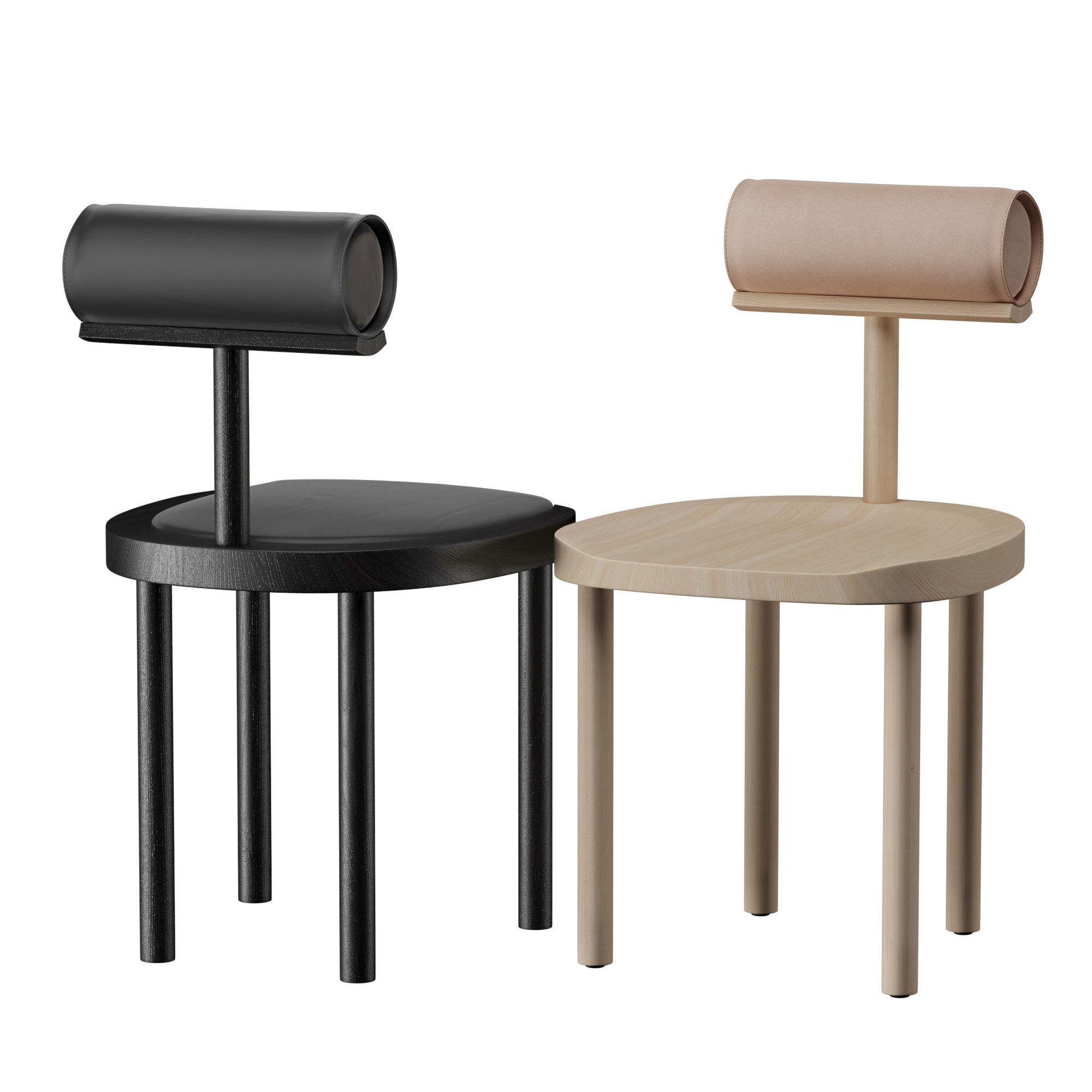 Una Chairs 3D model_2