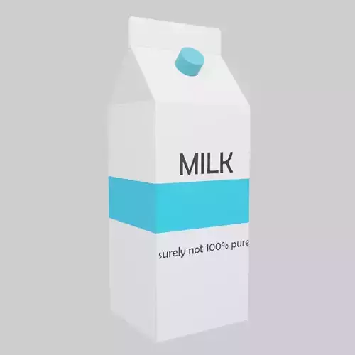 Low Poly Milk Carton