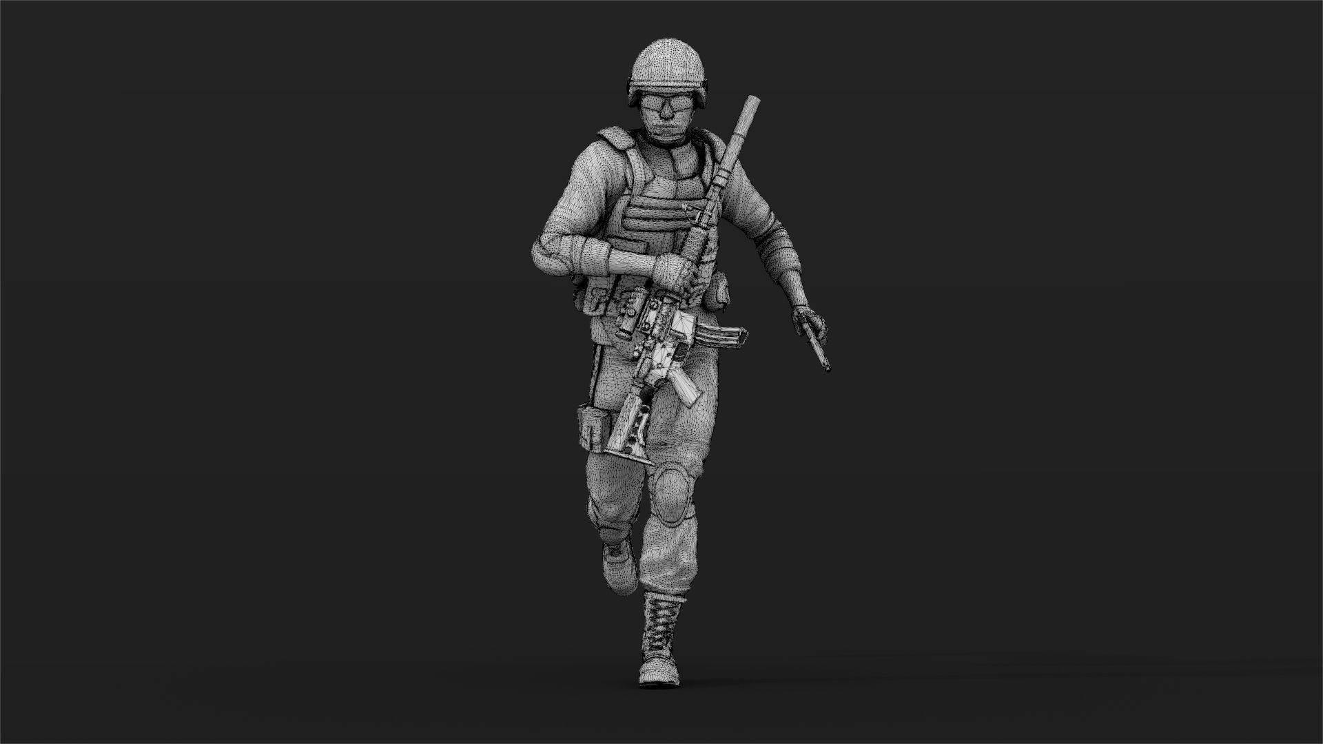 40 US Marines Soldier figures 3D print model_8