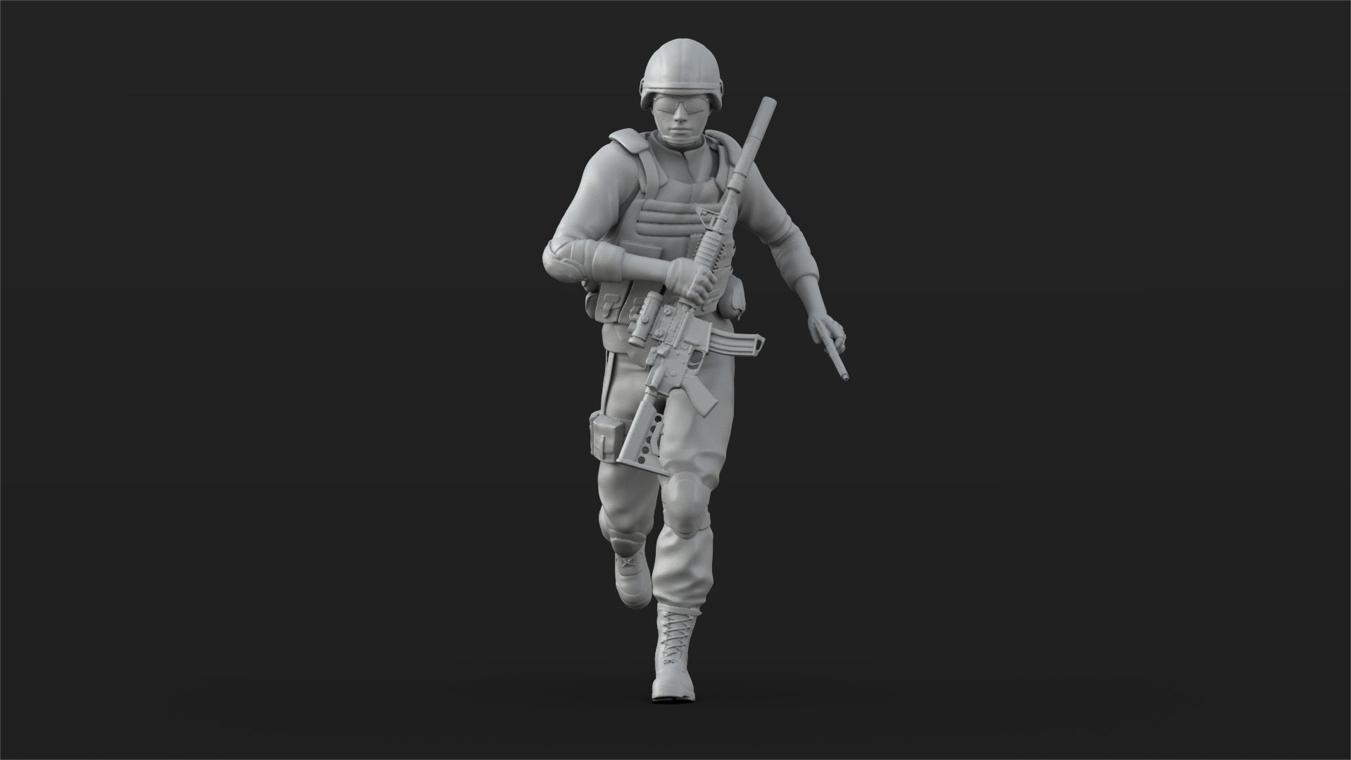 40 US Marines Soldier figures 3D print model_1