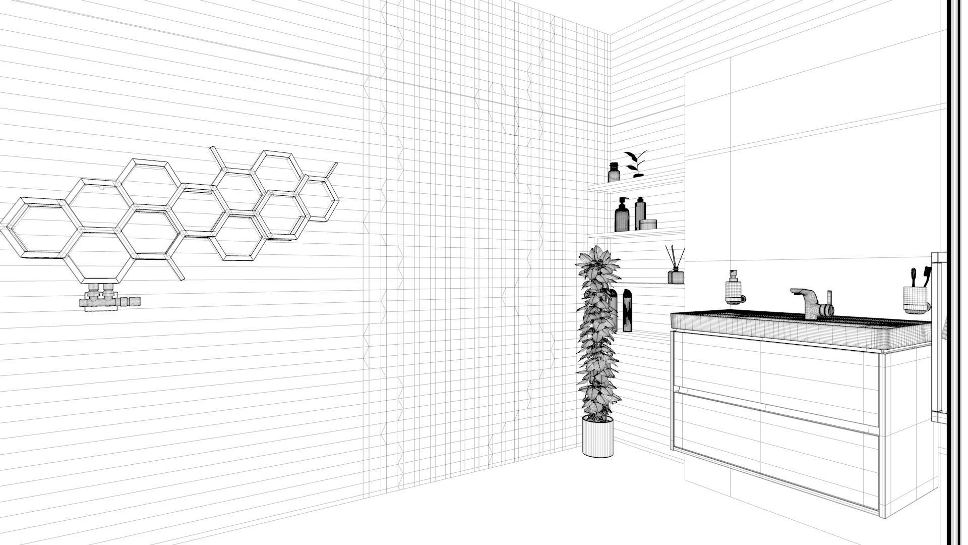 Bathroom 10 Low-poly 3D model_13
