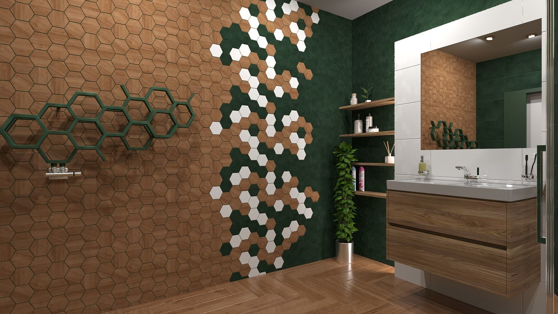 Bathroom 10 Low-poly 3D model_4