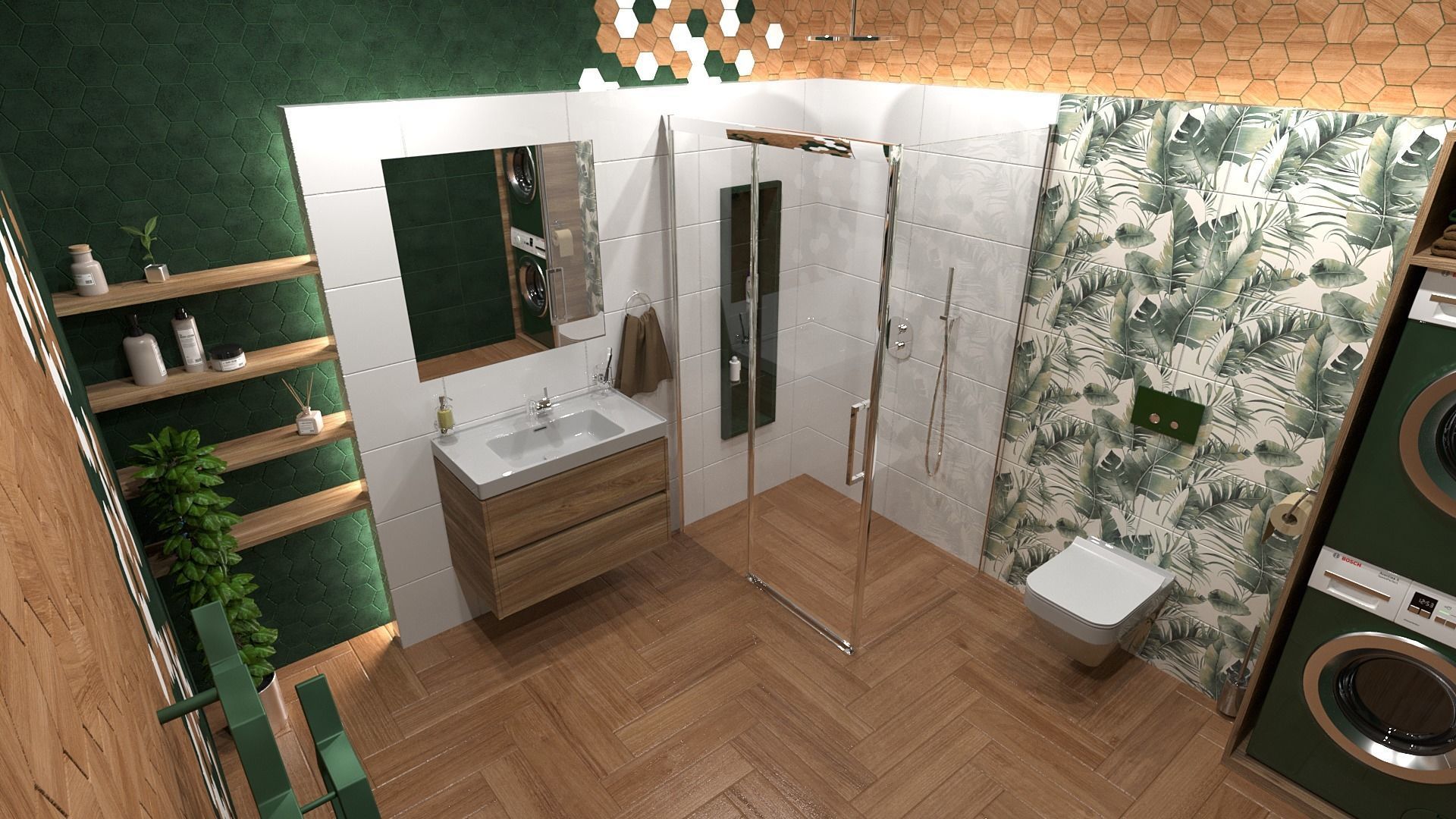 Bathroom 10 Low-poly 3D model_5
