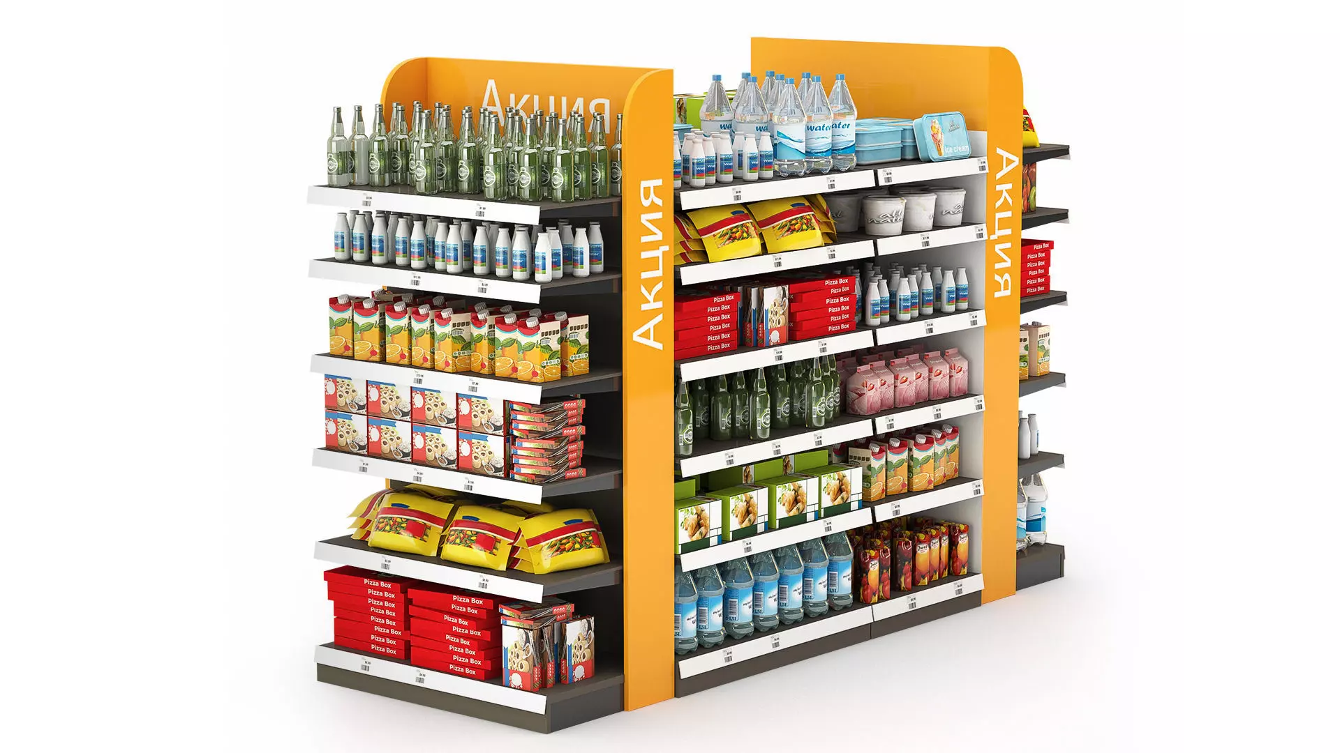 Racks for the Store with Filling 3D model_0