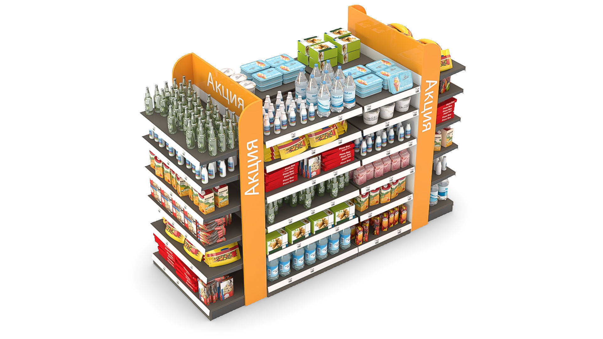 Racks for the Store with Filling 3D model_3