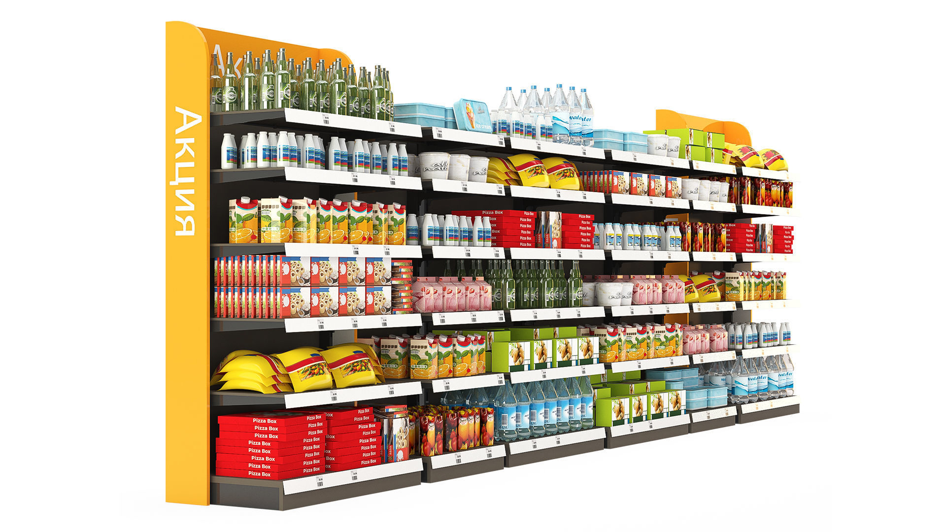 Racks for the Store with Filling 3D model_1