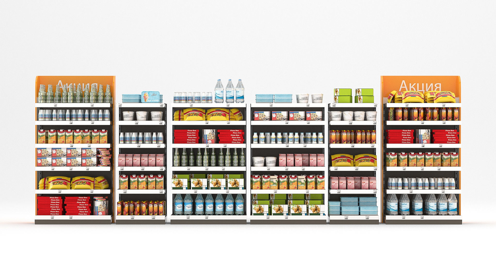 Racks for the Store with Filling 3D model_2