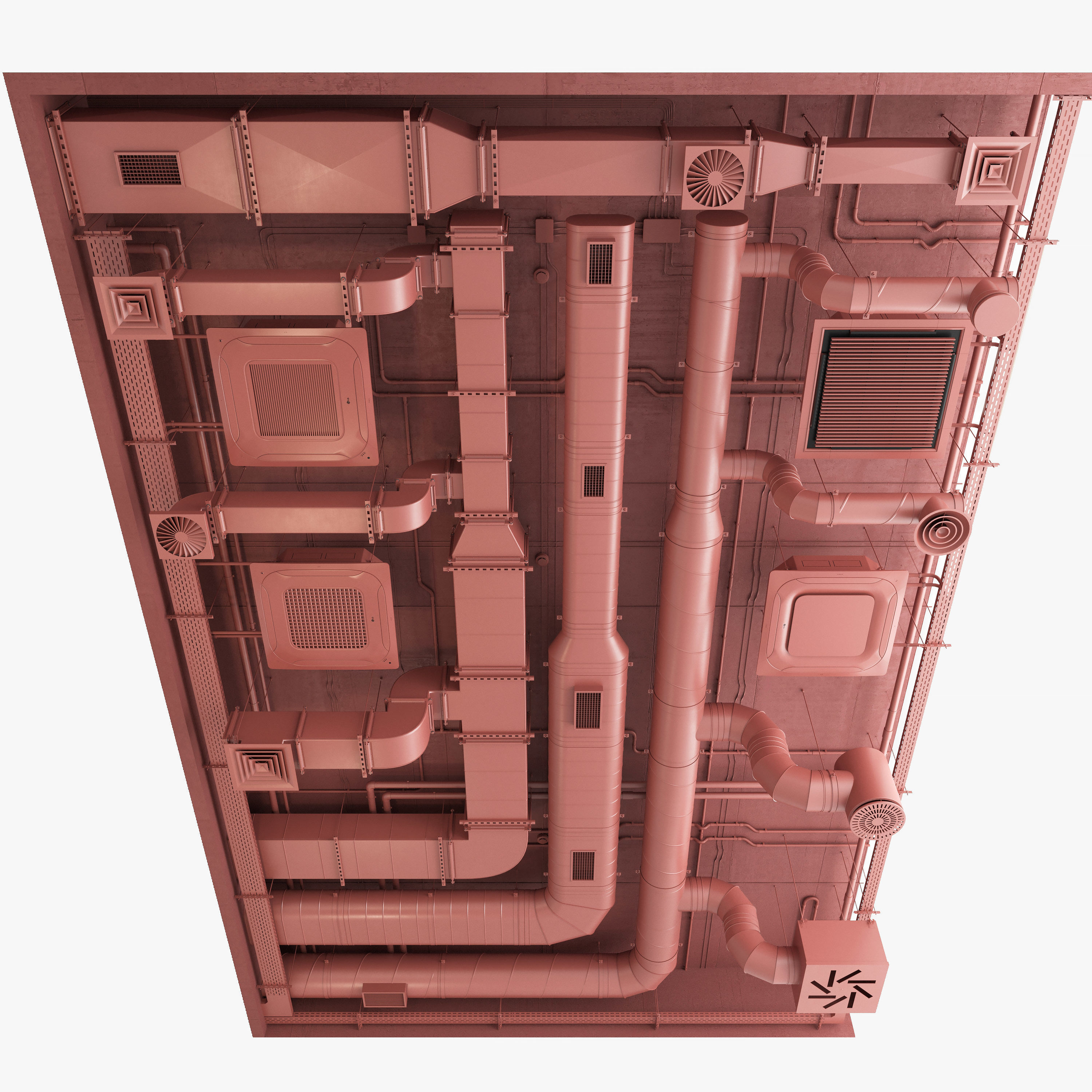 Ventilation system set 02 3D model_9