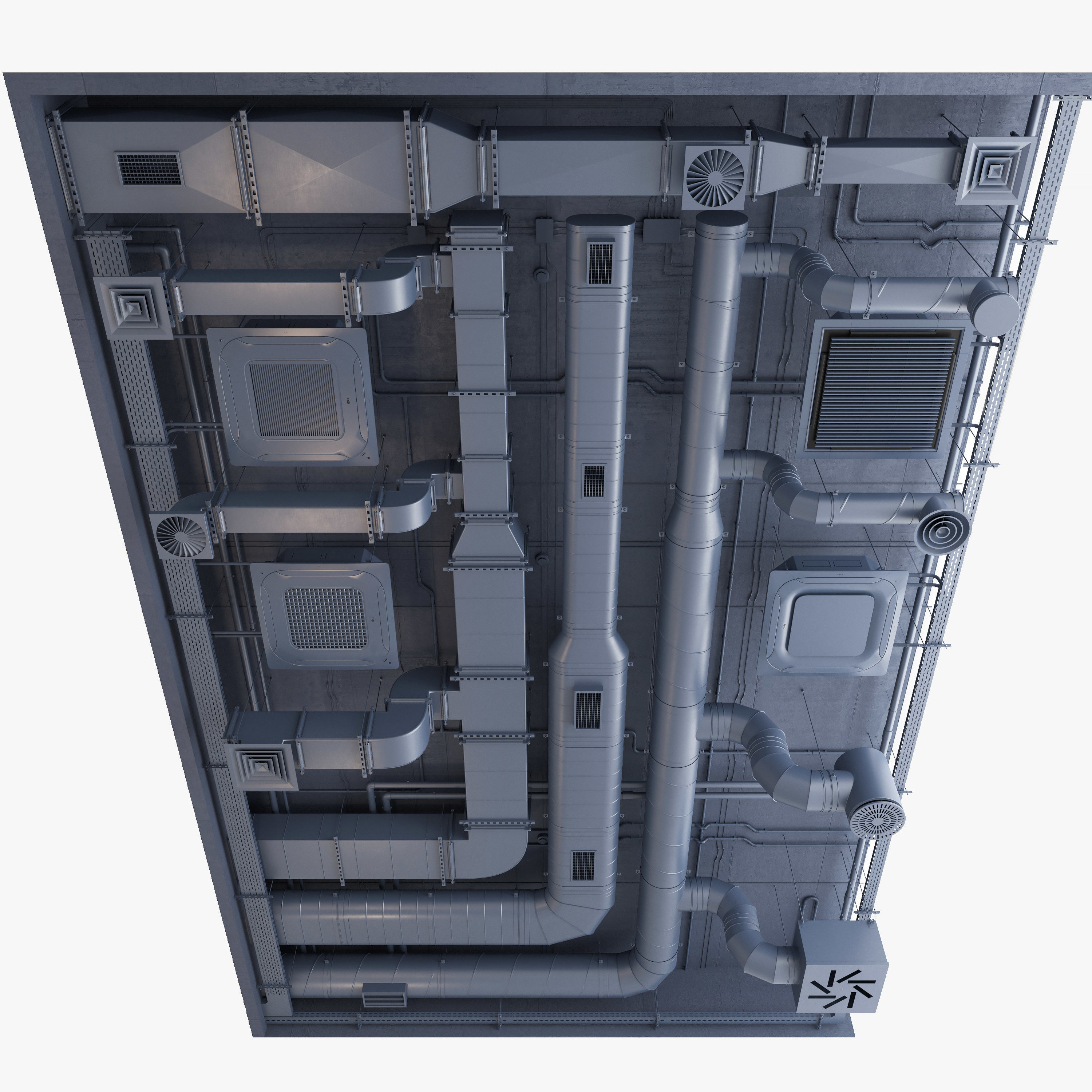 Ventilation system set 02 3D model_21