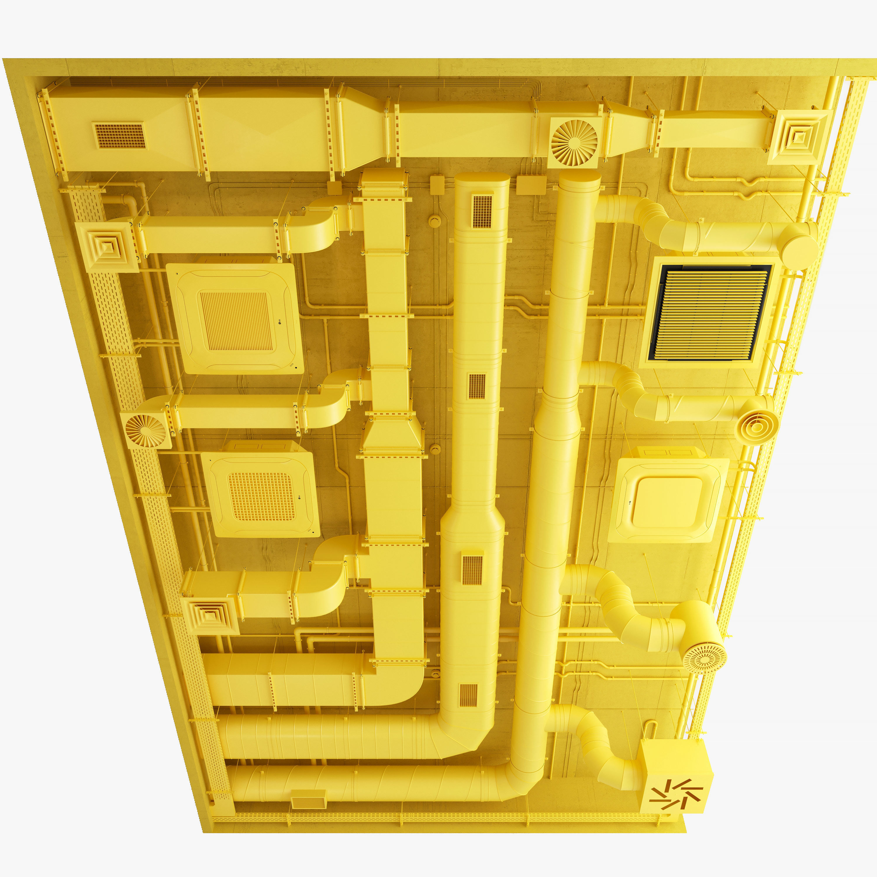 Ventilation system set 02 3D model_12