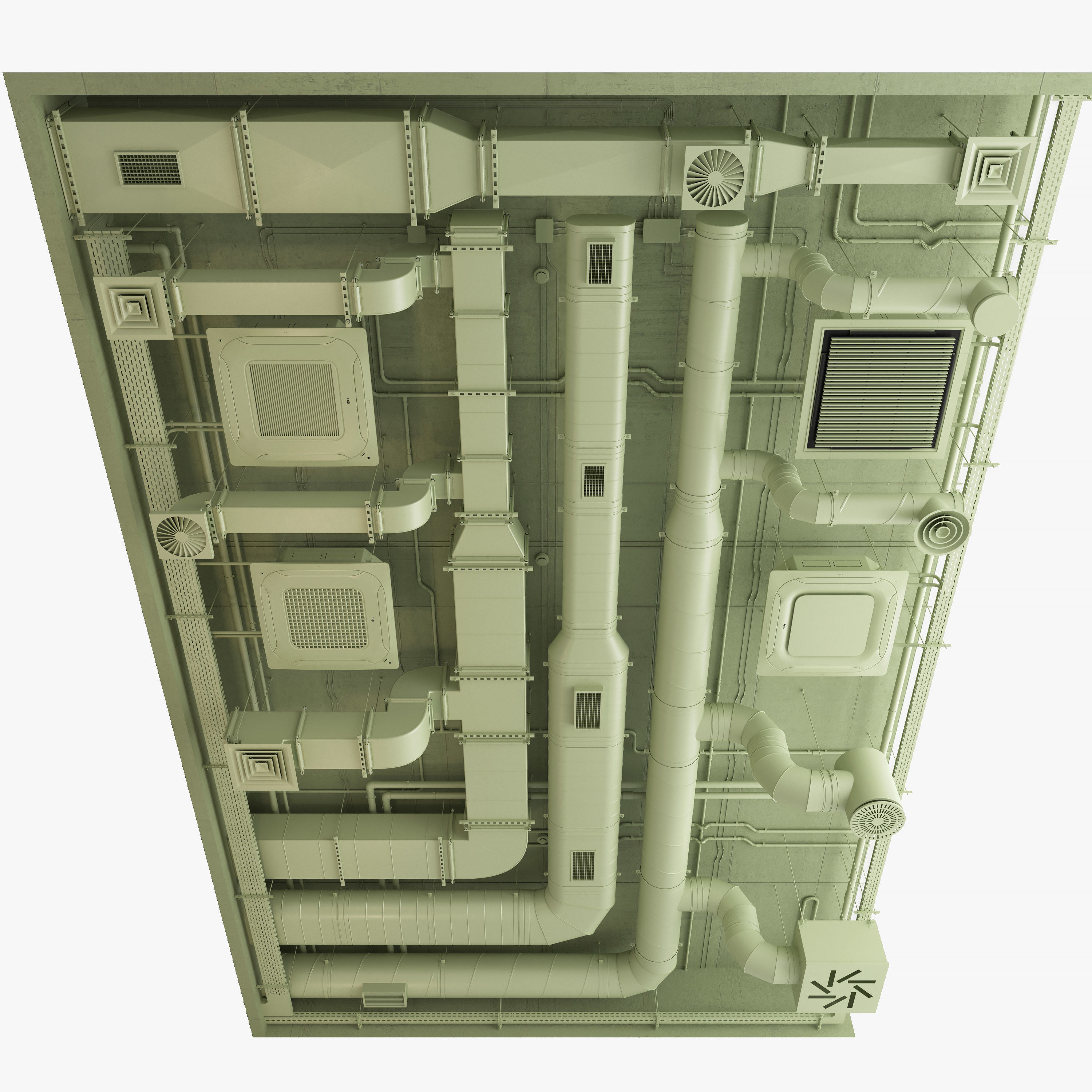 Ventilation system set 02 3D model_17
