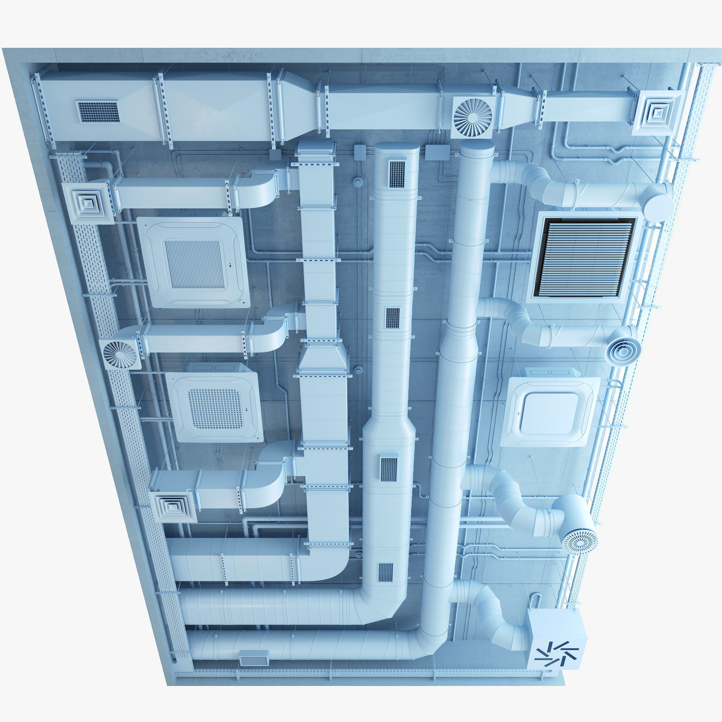 Ventilation system set 02 3D model_20