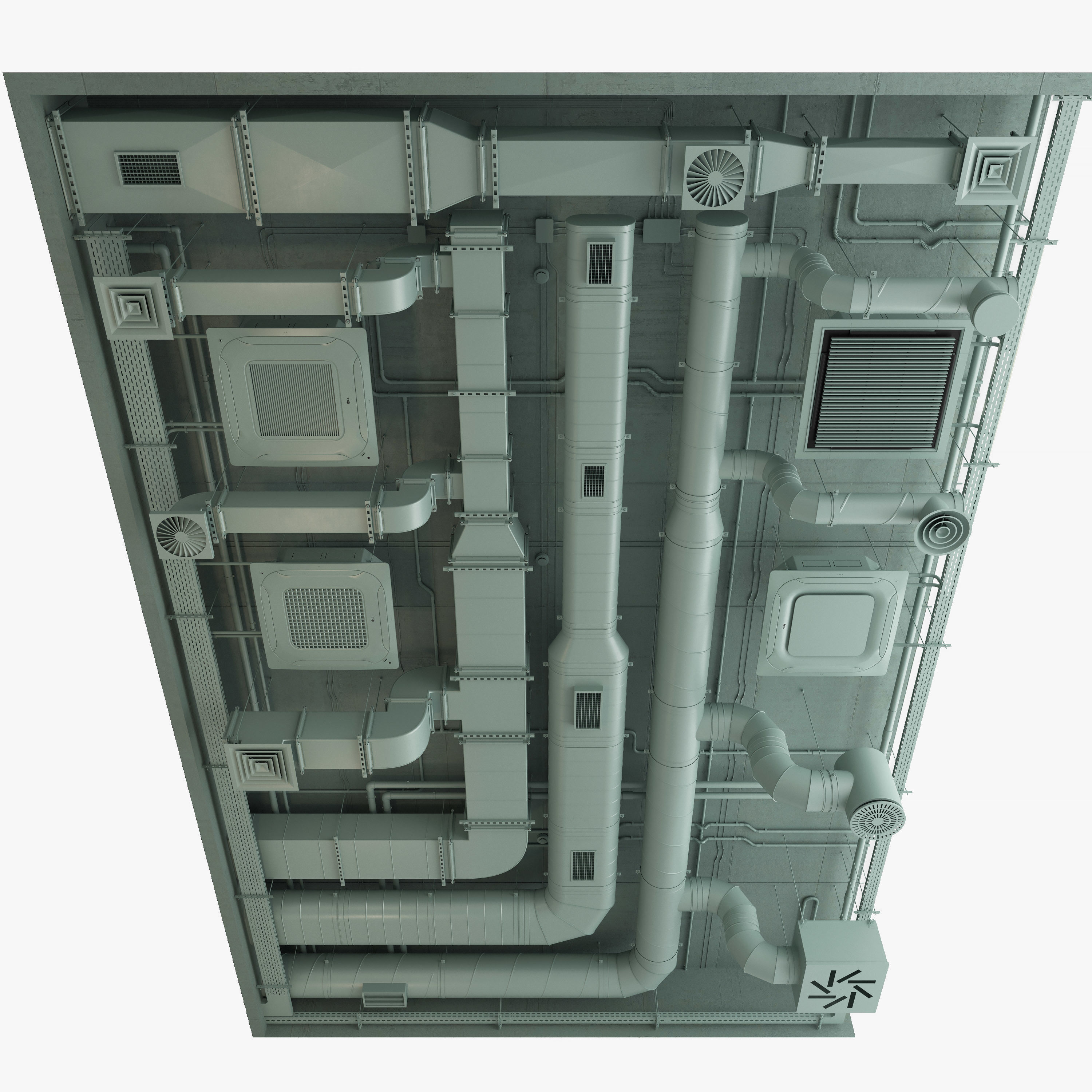 Ventilation system set 02 3D model_18
