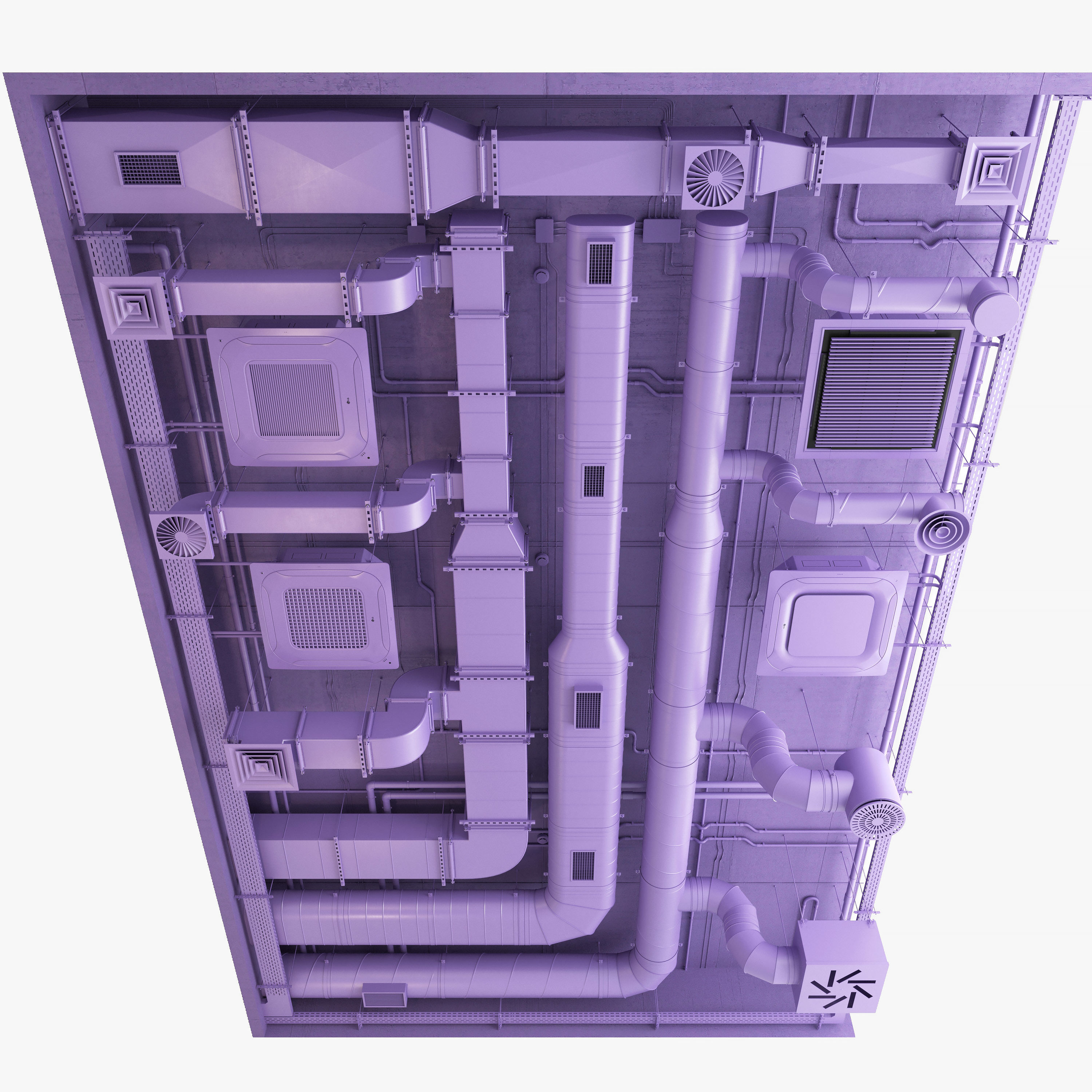 Ventilation system set 02 3D model_24
