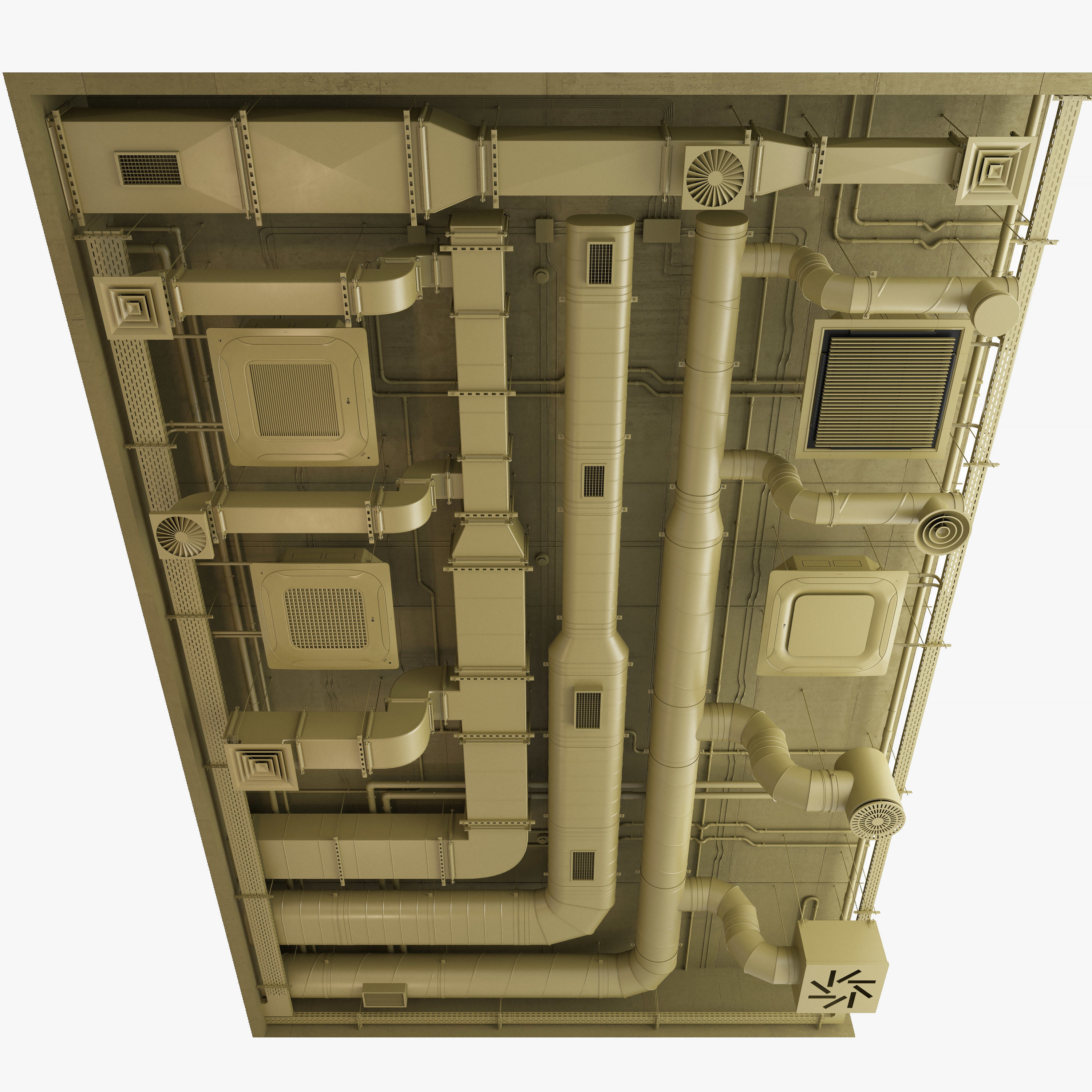Ventilation system set 02 3D model_19