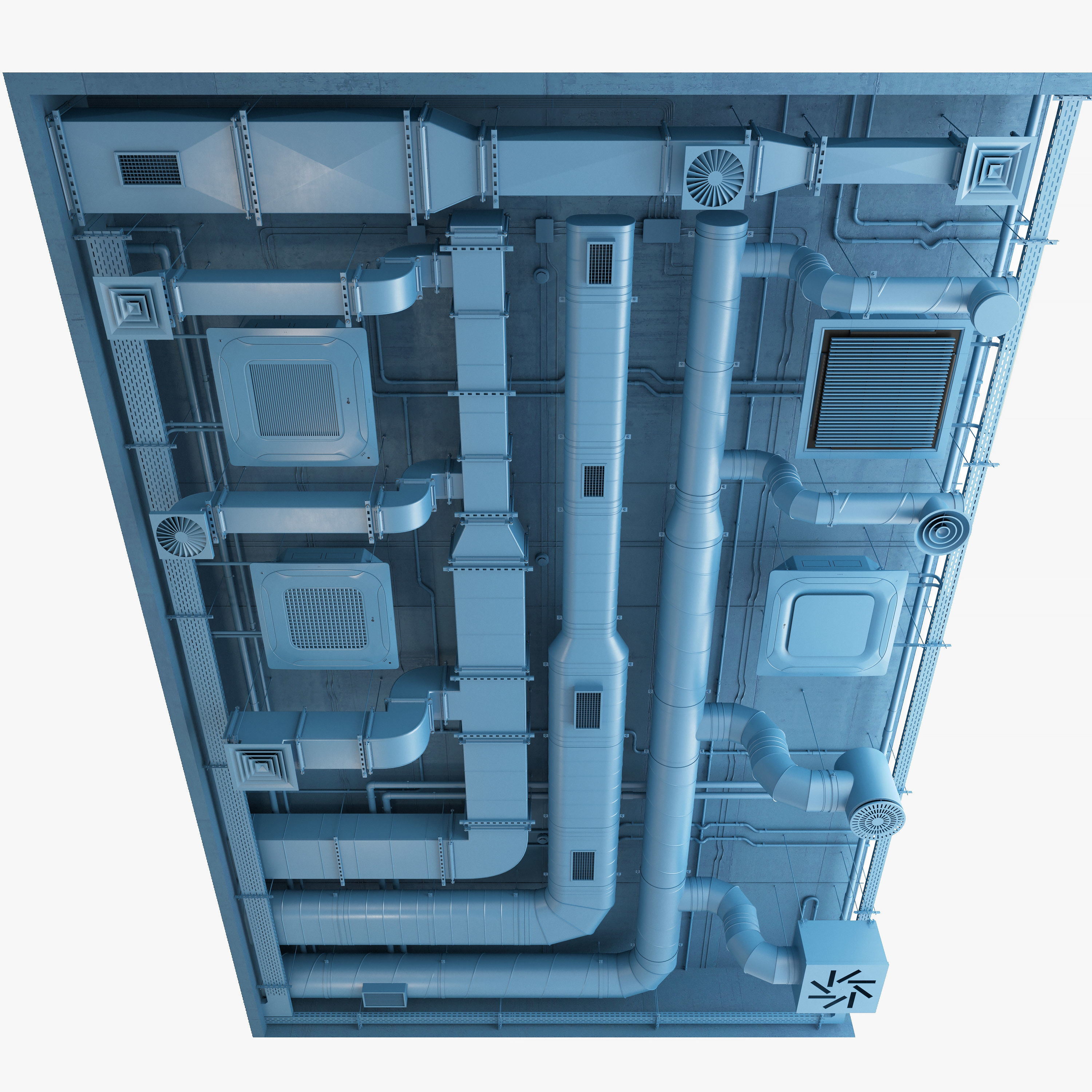 Ventilation system set 02 3D model_22