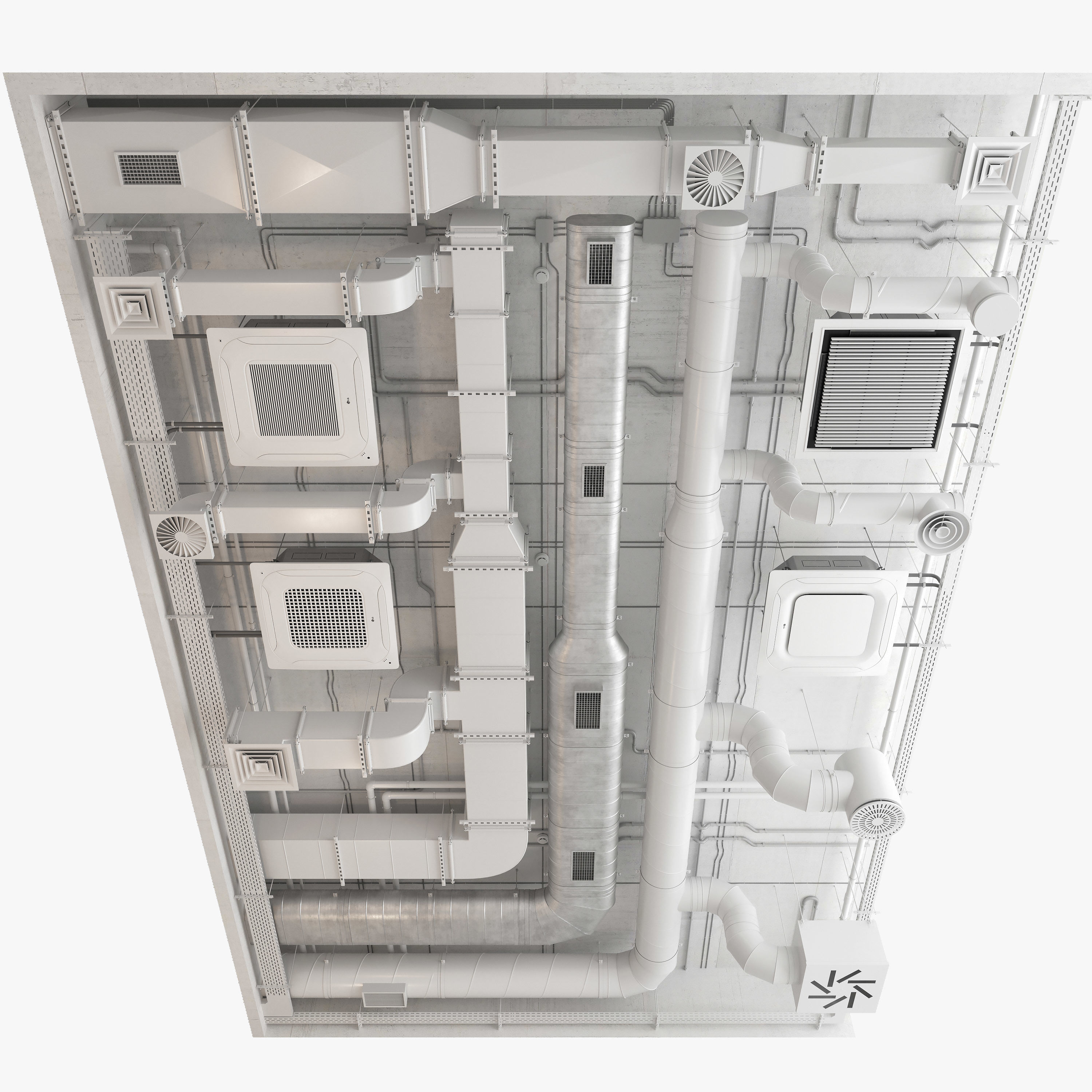 Ventilation system set 02 3D model_5