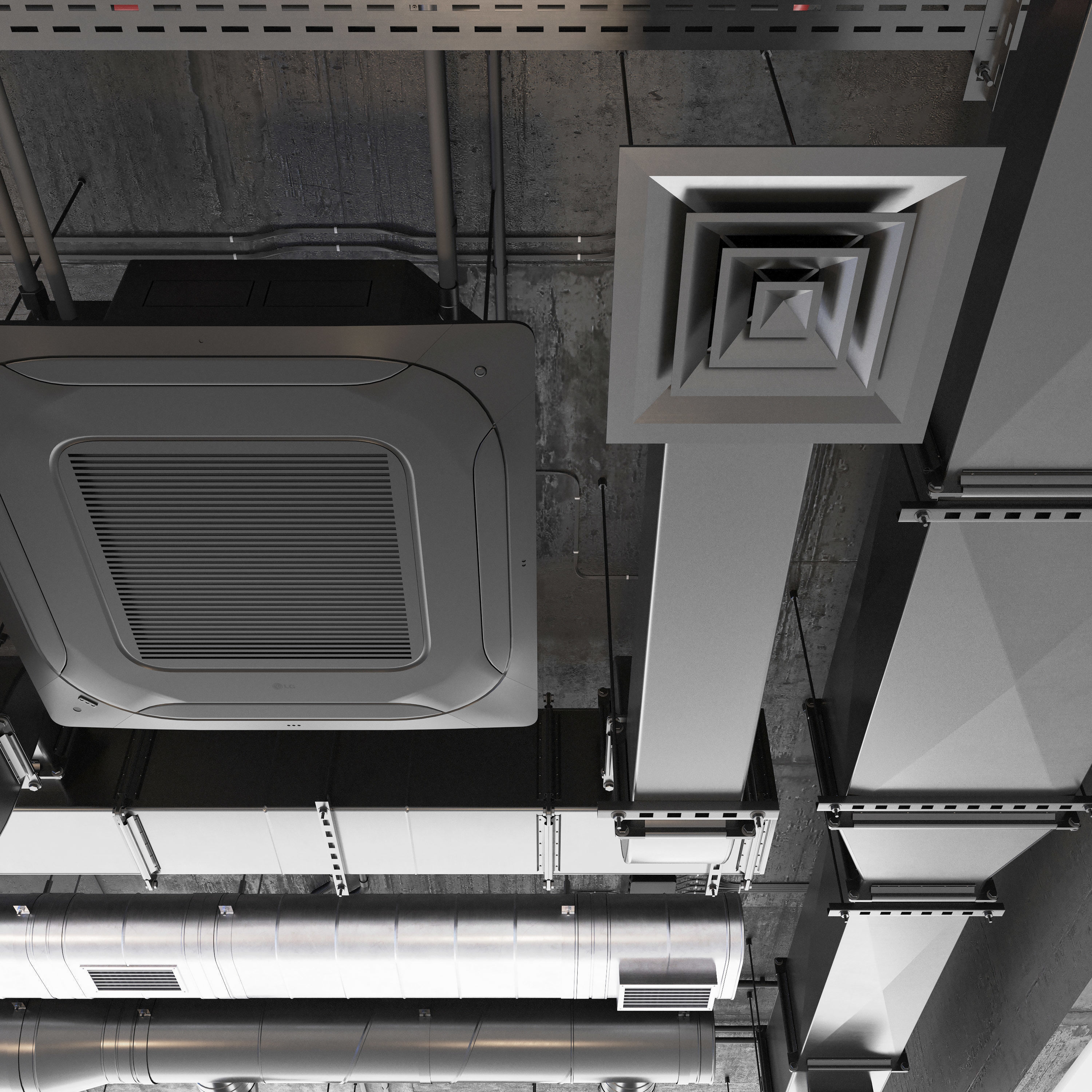 Ventilation system set 02 3D model_2