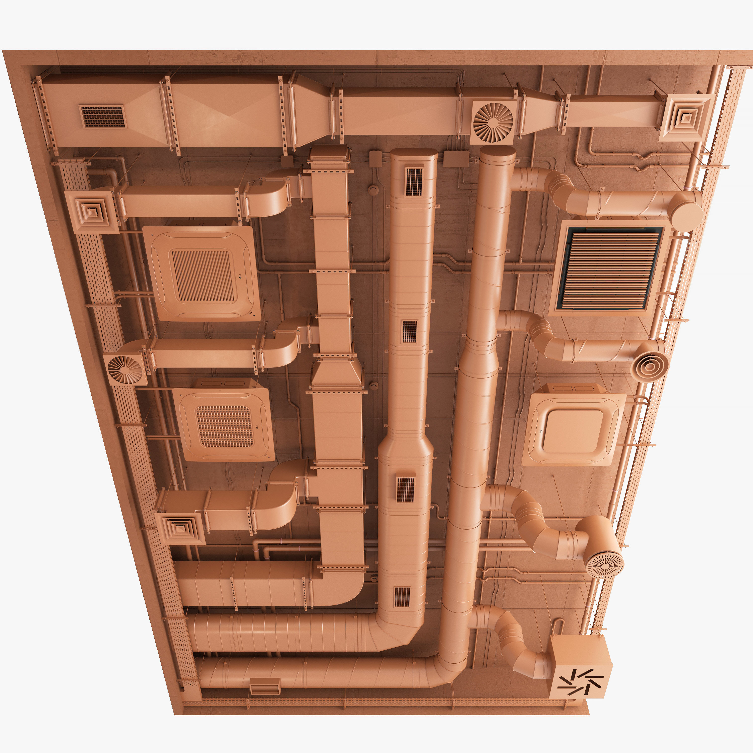 Ventilation system set 02 3D model_11
