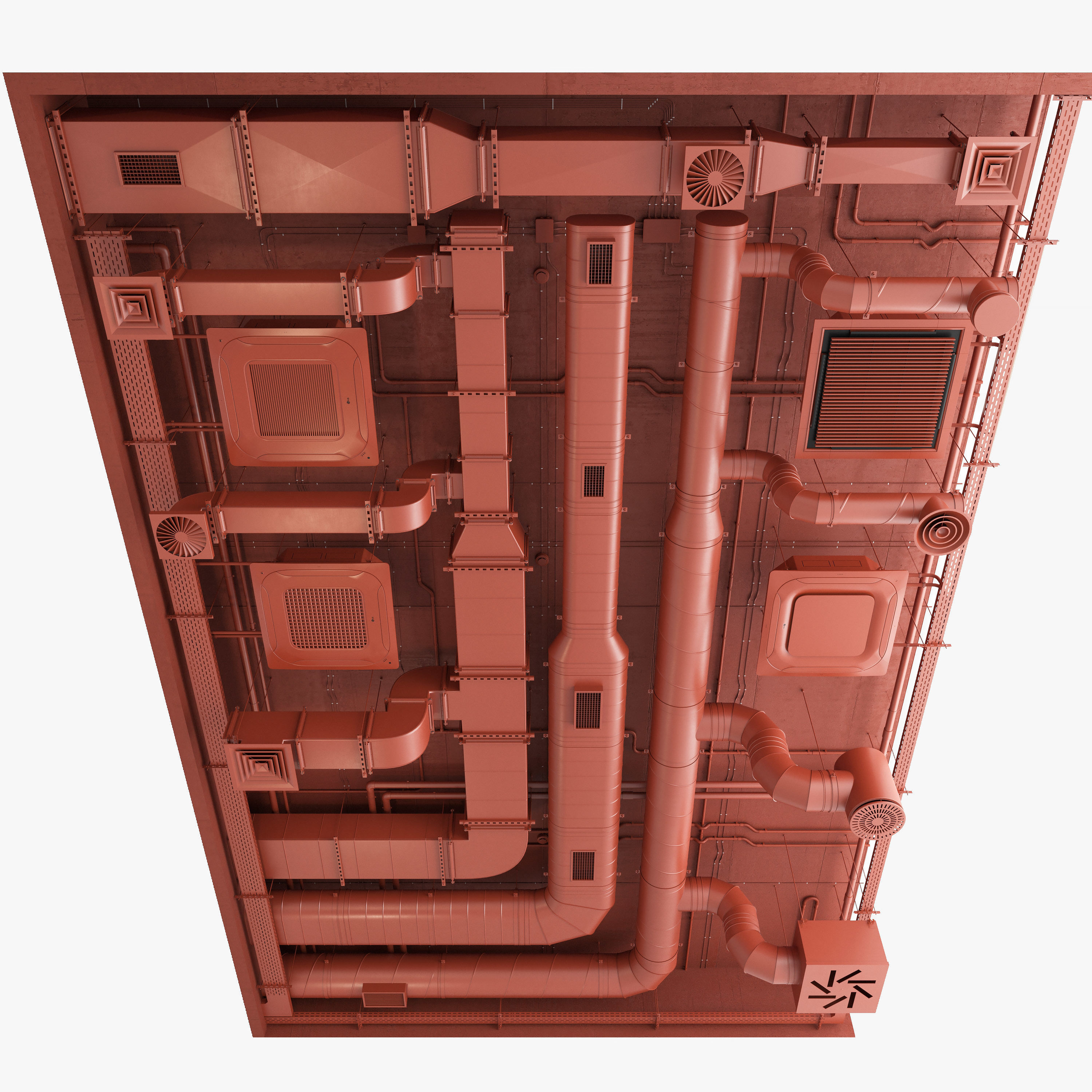 Ventilation system set 02 3D model_8