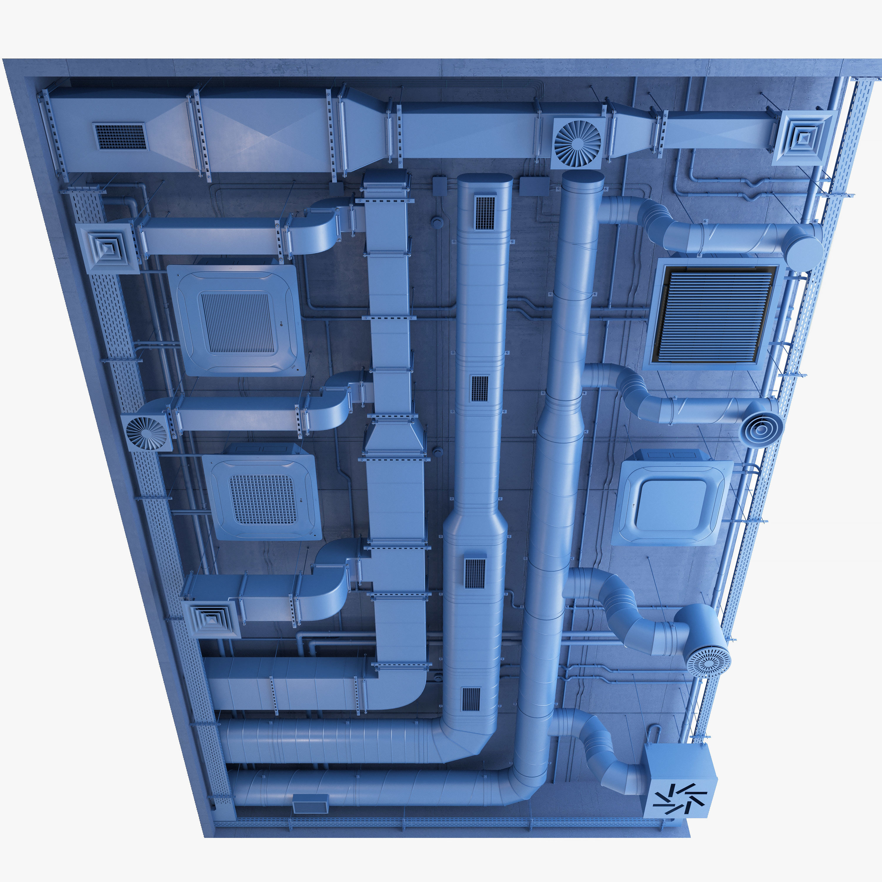 Ventilation system set 02 3D model_23