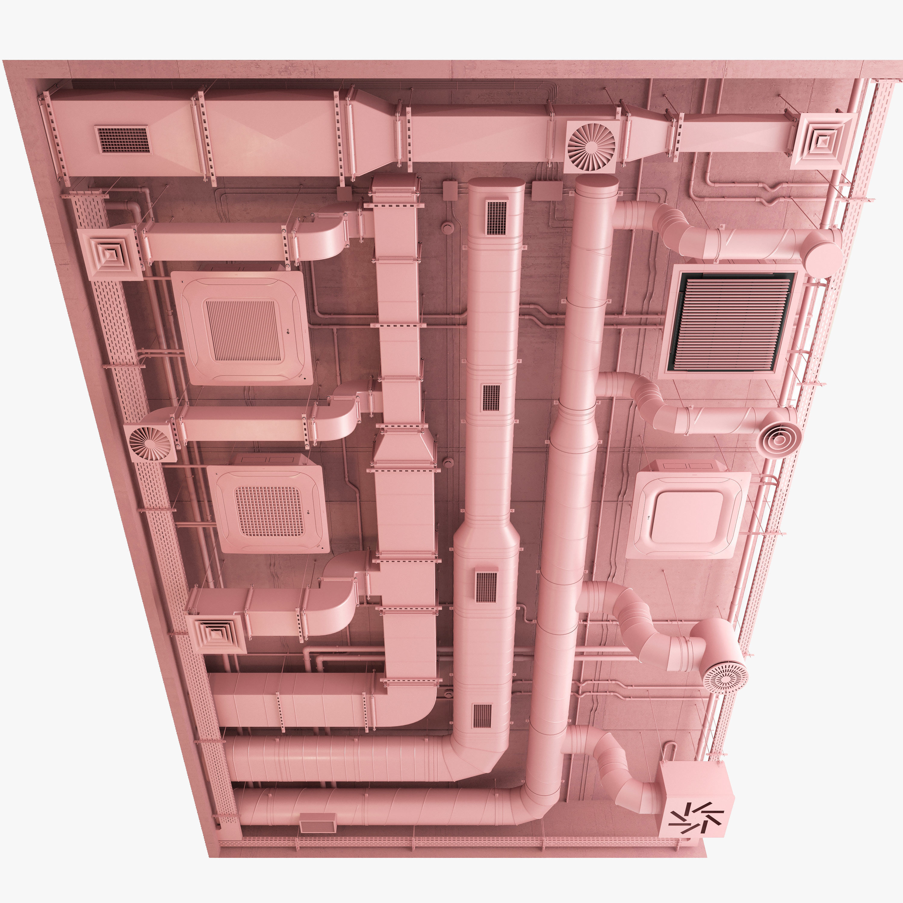 Ventilation system set 02 3D model_10