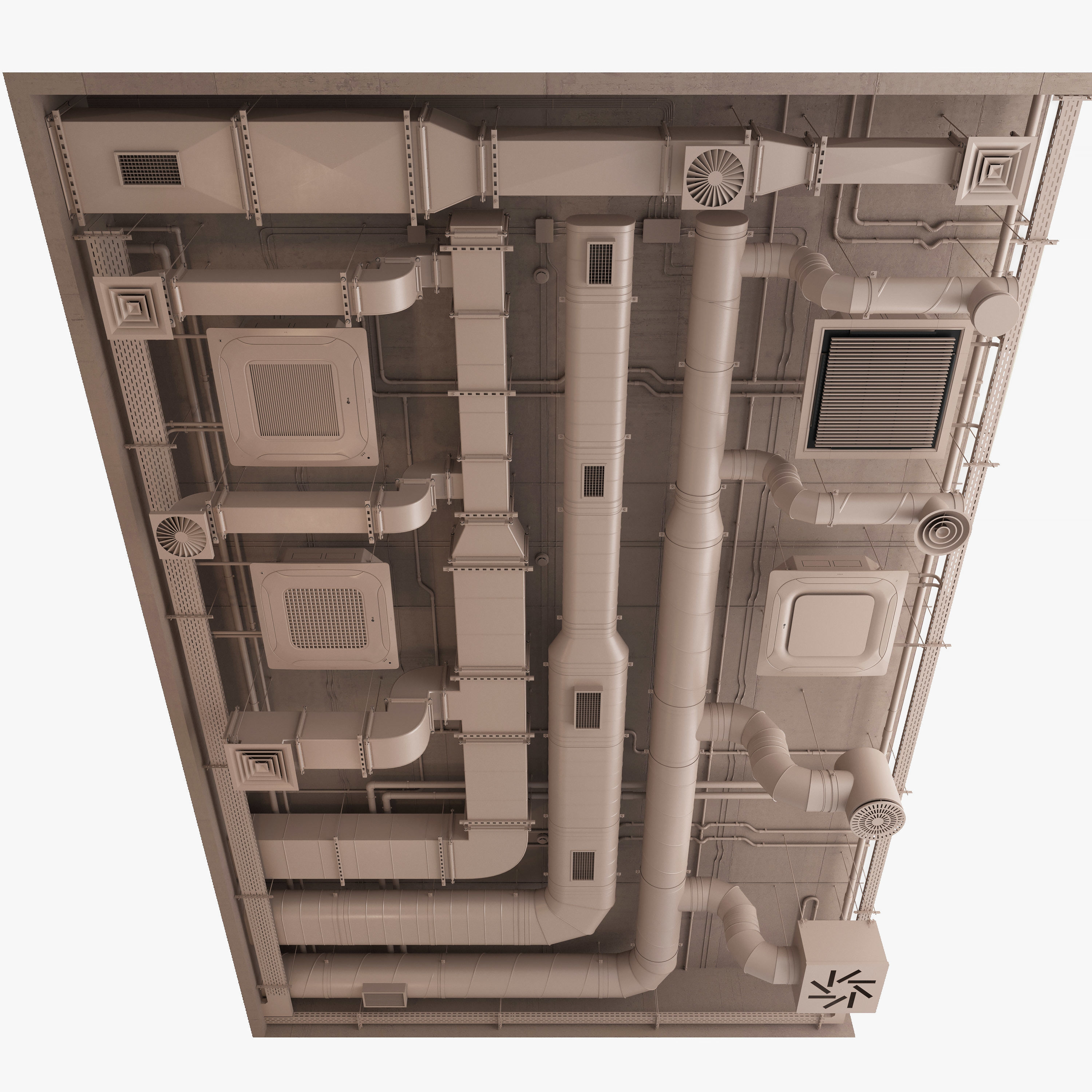 Ventilation system set 02 3D model_16