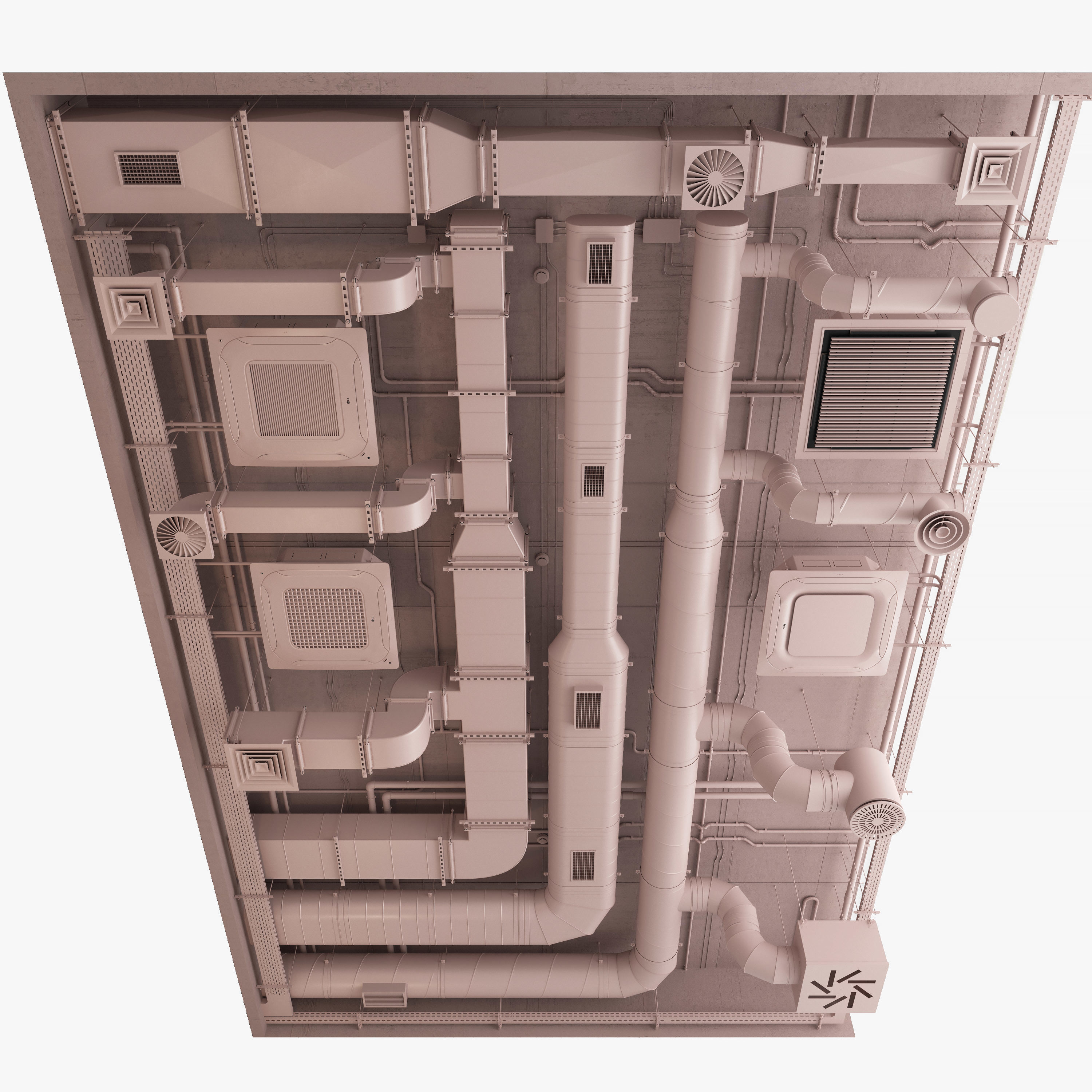 Ventilation system set 02 3D model_15